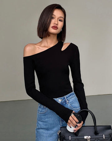 Asymmetrical Cut Out Tee